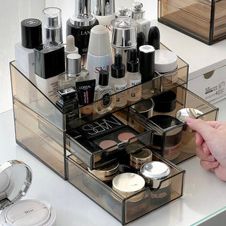 Clear Color Drawer Cosmetic Storage Box
