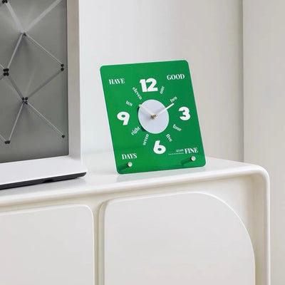 Clear Color Acrylic Square Clock  Table Clock