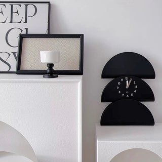 Half Moon Design Clock   Semi-circular Wall Clock