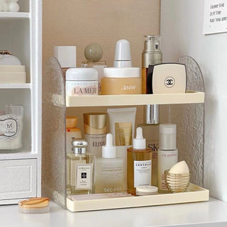 Clear Side Arch Two-Tier Cosmetic Storage Rack