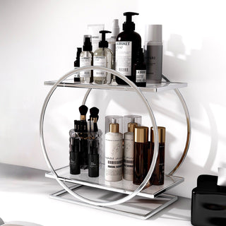 Round Frame Two-Tier Storage Rack   Perfume Storage