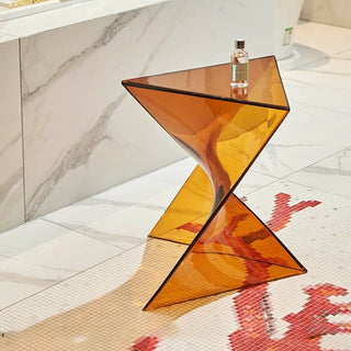 Acrylic Triangle Stool Side Table