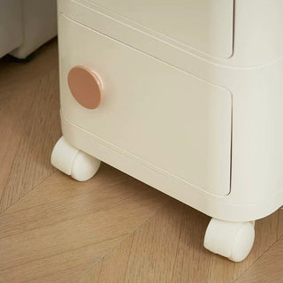 Castered Square Three-Tier Storage Rack Side Table