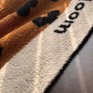 Brown floral blanket 130x170 lap blanket knit