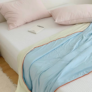 Piping Cooling Summer Blanket Colorful Blanket   Single Item 2 Sizes Cool