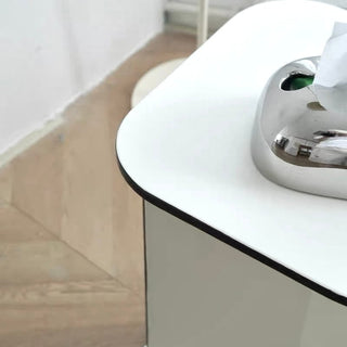 way Black Edge Magazine Rack Side Table Storage White Monotone