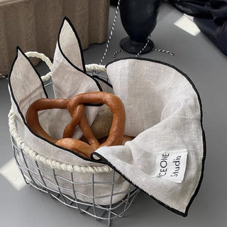 Set of 3 Logo-Printed Linen Kitchen Cloths