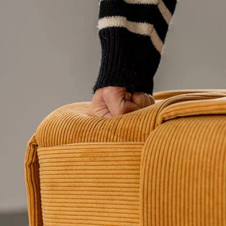 Bench-style woven stoolin  ottoman 38cm high