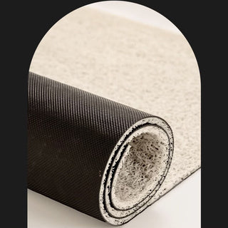 Black floral pattern entrance mat 50x80 mud-removing mat