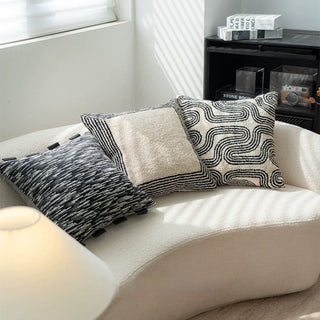 Beige Black Mix Cushion Cover  45 x 45 cm