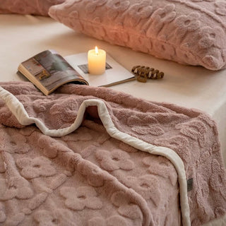 Floral Pattern Blanket Single  150 x 200 cm Blanket Air Conditioning Protection