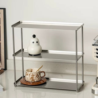 Stainless steel silver cup storage rack two-tiered or three-tiered 2 types