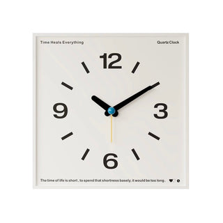 Square Frame Monotone Clock  Wall Clock