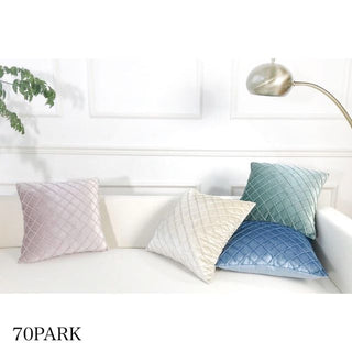 Velour Diamond Pattern Cushion Cover
