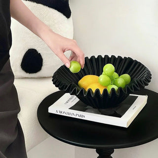Modern Pleated Design Large Fruit Tray  Basket Storage Tray