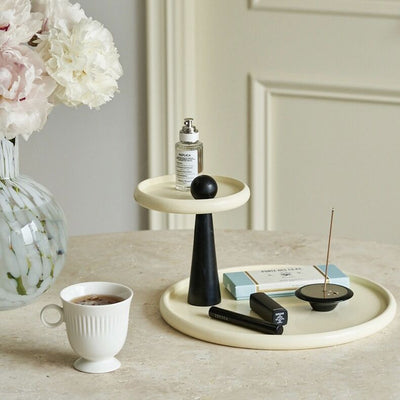 Movable Two-Tier Round Accessory Tray