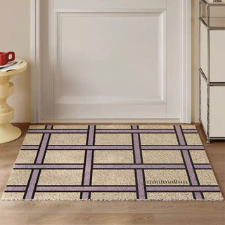 Grid Check Pattern Entrance Mat  50 x 80 cm Mud Removal