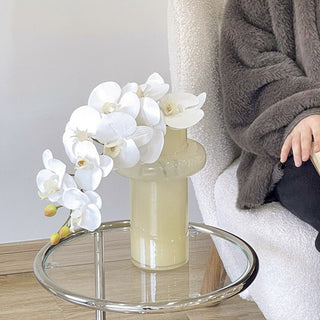 Milk Yellow Glass Flower Vase