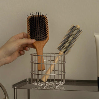Set of 2  Stainless Steel Wire Round Baskets