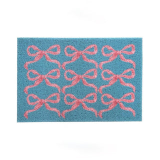 Romantic Pink Ribbon Pattern Entrance Mat 50x80cm Mud Removal