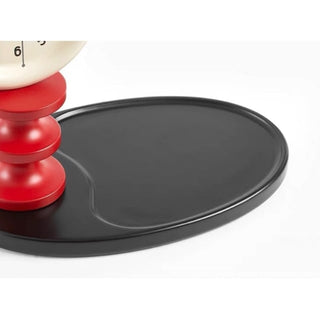 Round Clock with Tray   Table Clock Decorative Object