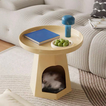 PetHouse Round Side Table     Sofa Table Cat House Multifunctional
