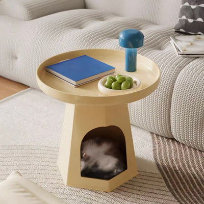 PetHouse Round Side Table     Sofa Table Cat House Multifunctional