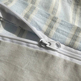 Gray Multi-stripe Cotton Duvet Cover Set  Bed Cover
