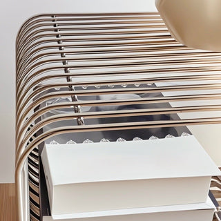 Silver Metal N-type Storage Rack Side Table Magazine Rack Wire