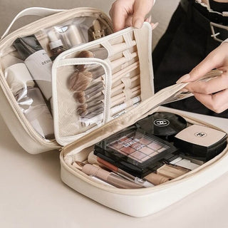XL Large Capacity Three-Layer Cosmetic Storage Pouch Travel Pouch