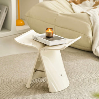 Cream Color Butterfly Stool Side Table Chair