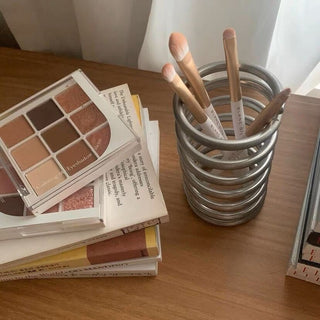 Stainless Steel Spring Brush Stand Pen Holder