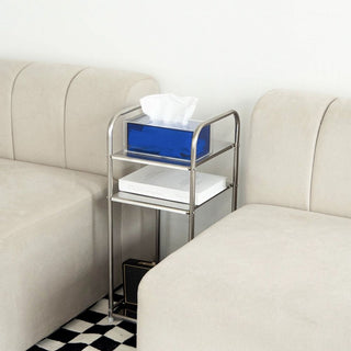 Modular Stainless Steel Tier Rack Side Table