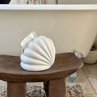 Shell motif modern art ceramic tissue casein  decorative object