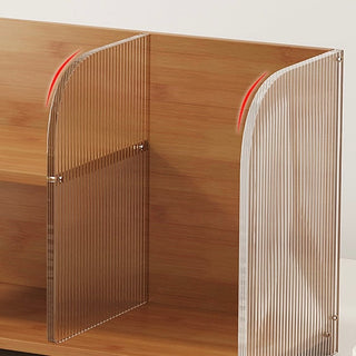 Bamboo Clear Two-Tier Storage Display Rack   Perfume Storage