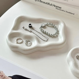 Cloud-type ceramic accessory tray 4 types in total plate
