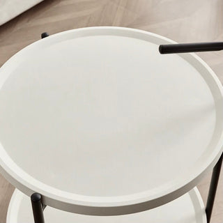 Handle Castered Round Side Table Wagon
