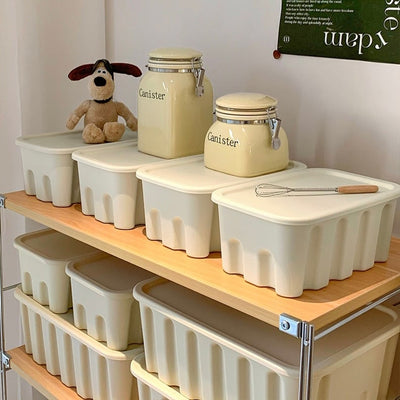 Storage Box with Lid Stackable Container 2 Types