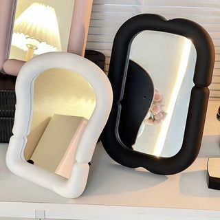 Monochrome Chubby Frame Mirror  Wall-mounted Tabletop