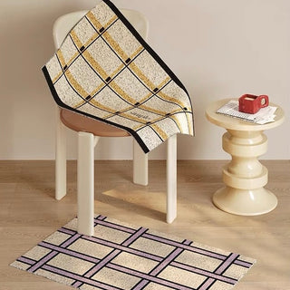 Grid Check Pattern Entrance Mat  50 x 80 cm Mud Removal