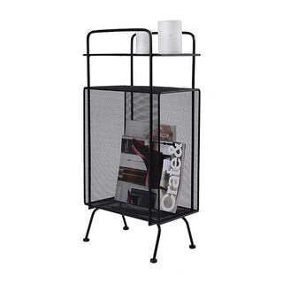 Iron Mesh Storage Magazine Rack Side Table