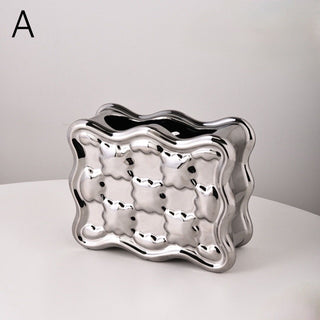 Biscuit motif flower vase.