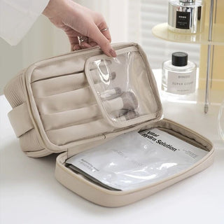 Large Capacity Double Layer Cosmetic Storage Pouch Travel Pouch