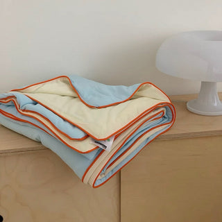 Piping Cooling Summer Blanket Colorful Blanket   Single Item 2 Sizes Cool