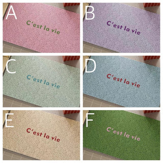 Simple Lettering Color Entrance Mat  50 x 80 cm Mud Removal