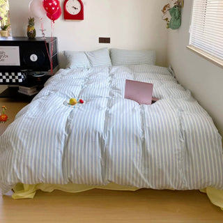 Colorful Stripe Cotton Duvet Cover Set