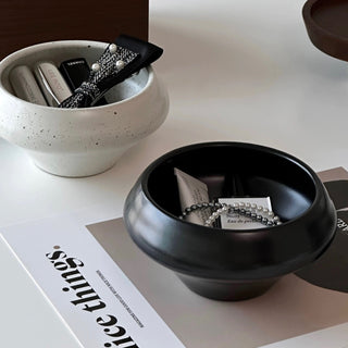 Ceramic Round Deep Bowl Accessory Tray