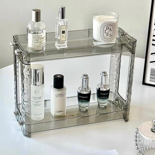 Lightweight Clear Tier Cosmetic Storage Rack