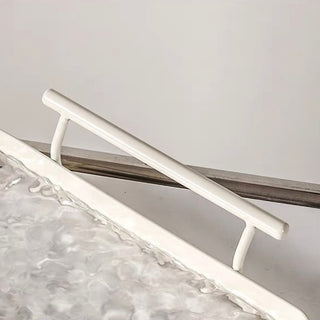 Wavy pattern Clear tray with handle for storage