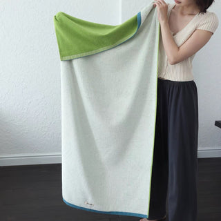Two-tone solid color bath towel 100% combed cotton absorbent large size towel blanket